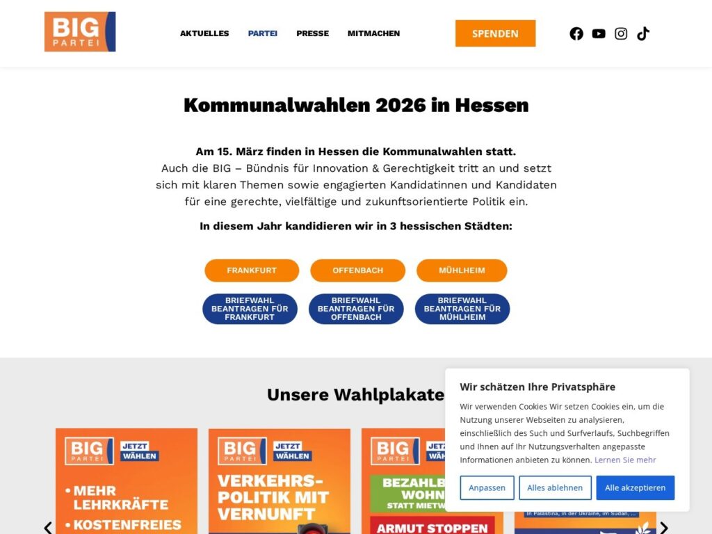 Neues Archiv auf bigpartei.de